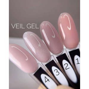 Гель для нарощування Saga Professional Builder Gel Veil 01 Cover Pink, рожевий, що камуфлює, 15 мл. Photo 2